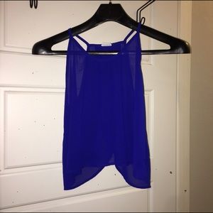 Electric Blue Chiffon Blouse