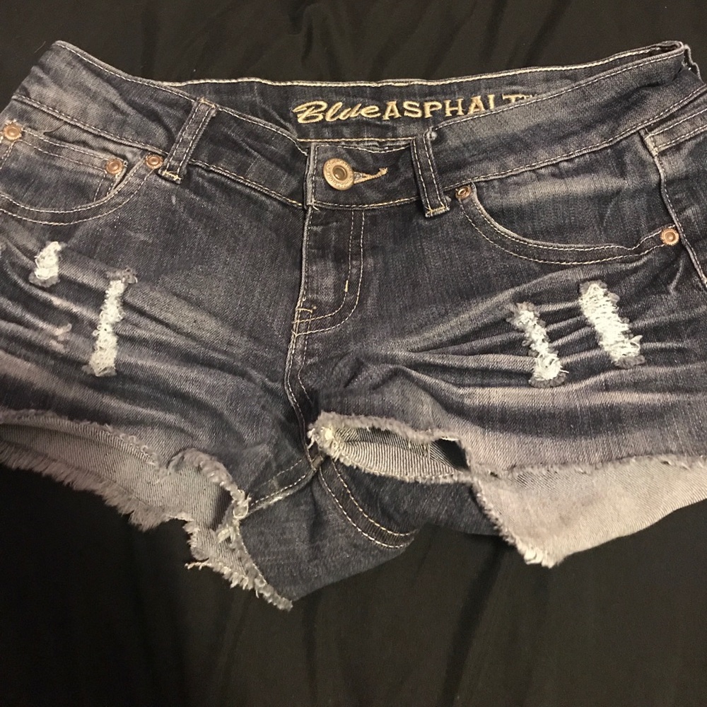 Blue Asphalt Denim Shorts