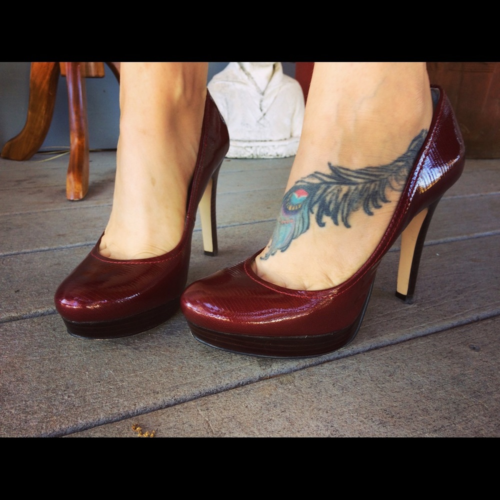 Burgundy Calvin Klein heels