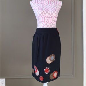 Anthropologie patch pencil skirt