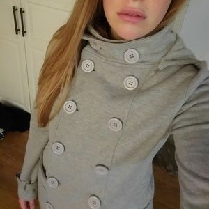 Bloomingdale's Military Neck Sweater Jacket