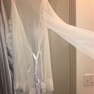 Sheer lace robe