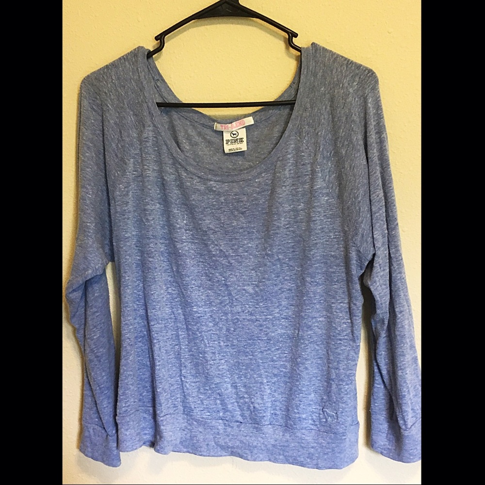 Super soft Slouchy heathered blue VS Pink tee