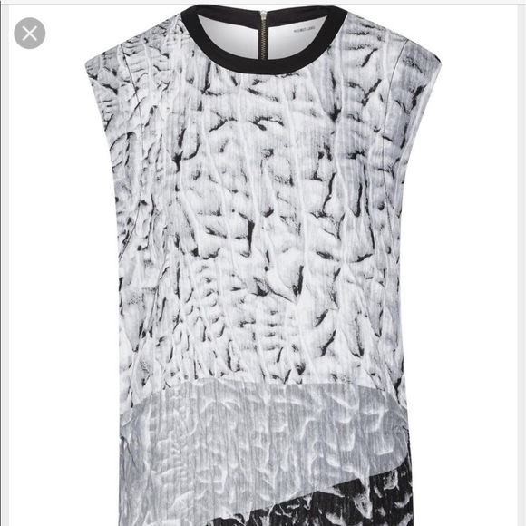 Helmut Lang crinkled silk B/W mini dress! - Picture 1 of 2