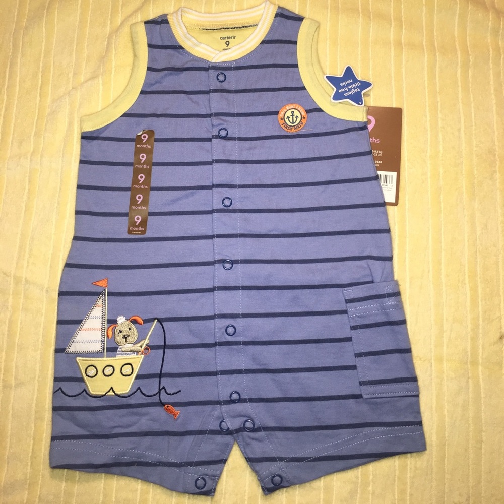 NWT - Carter's "First Mate" sailing crew romper