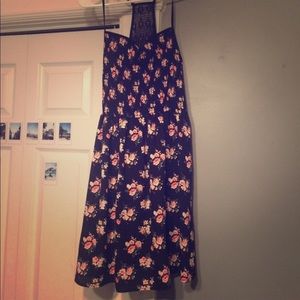 Flower print flowy dress
