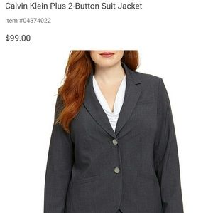 Calvin Klein 2-Botton Suit Jacket (Charcoal)