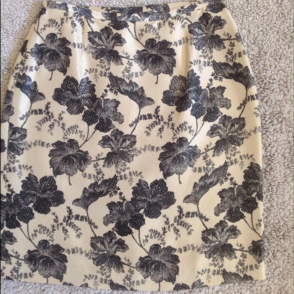 Silk Floral Skirt