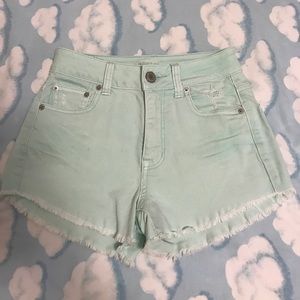 High-rise Denim Stretchy Shorts