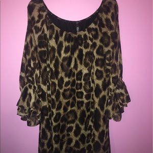 Leopard Off The Shoulder Dress