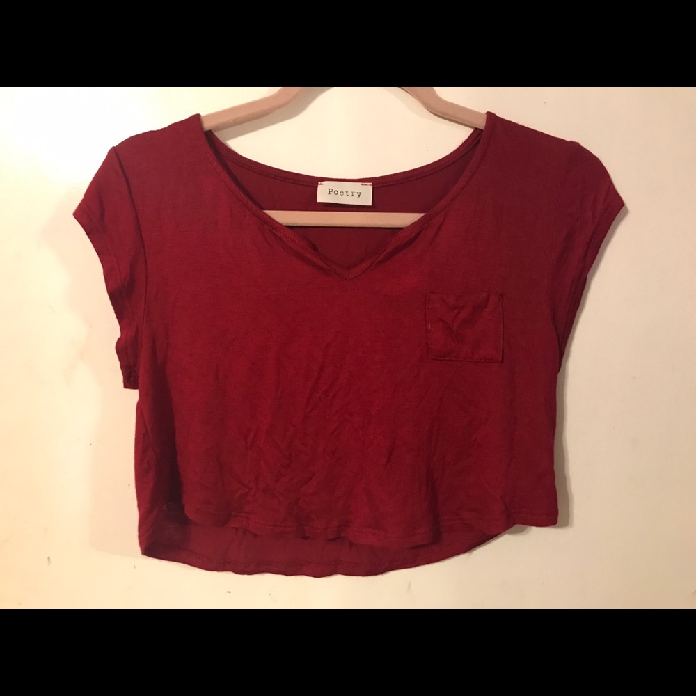 Burgundy Crop Top