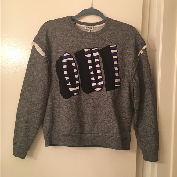 🚫SOLD🚫💯Auth. KENZO embellished "Oui" sweatshirt - Picture 3 of 8