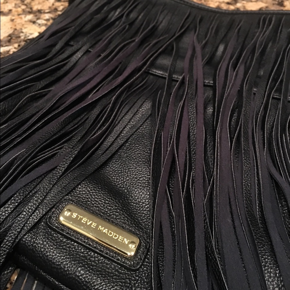 Steve Madden faux leather fringe tote