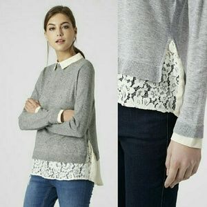 TOPSHOP HYBRID SHIRT JUMPER