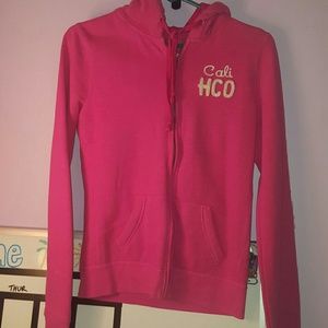 Hot pink hollister jacket