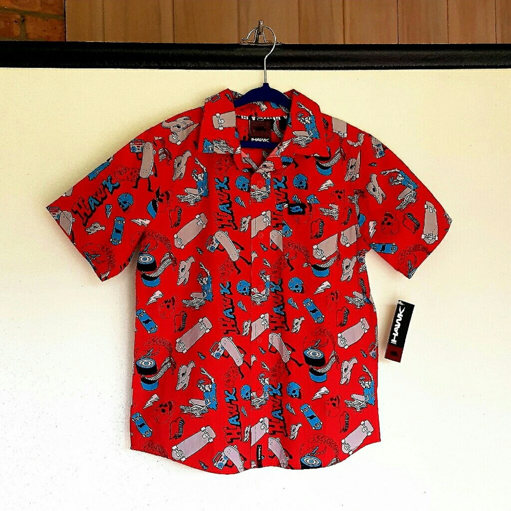Tony Hawk Skull Skate Cartoon Novelty Shirt NWT