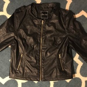 Black faux-leather jacket!
