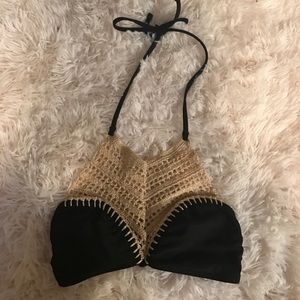 Black Crochet Bikini top