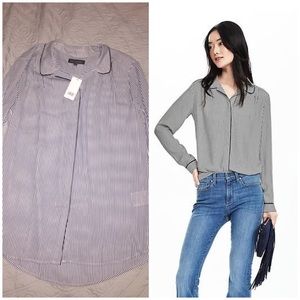 Banana Republic Striped Pajama Blouse NWT