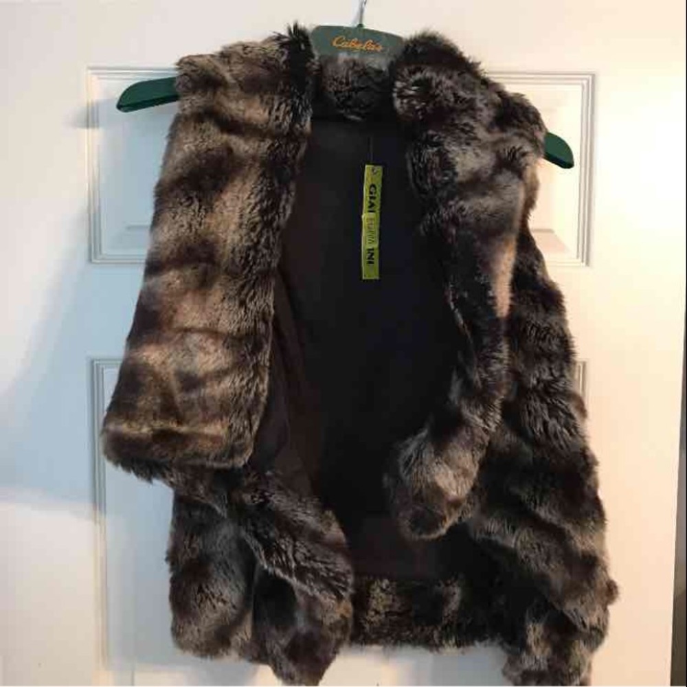 Gianni Bini Fur Vest M
