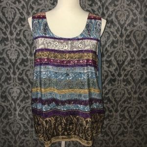 Diana Gilman multi colored top size large