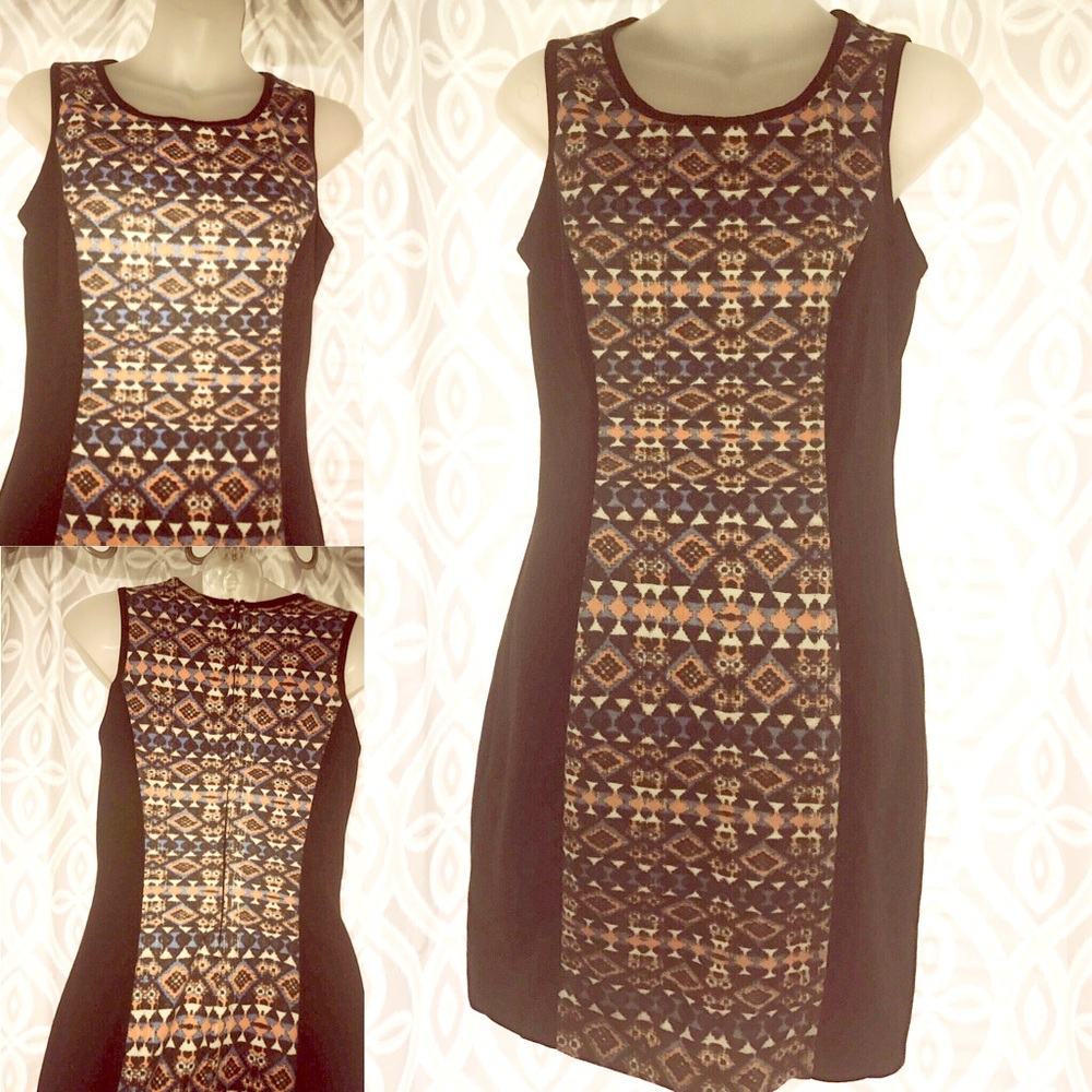 Aztec and black dress