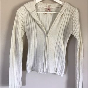 Hooded sweater jacket