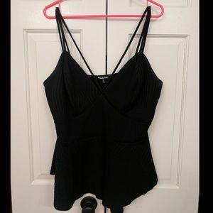 Black Charlotte Russe Peplum Top