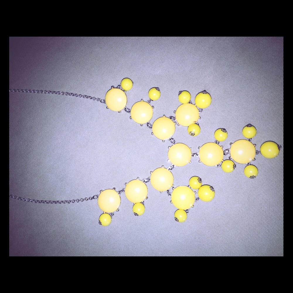 Yellow bauble necklace