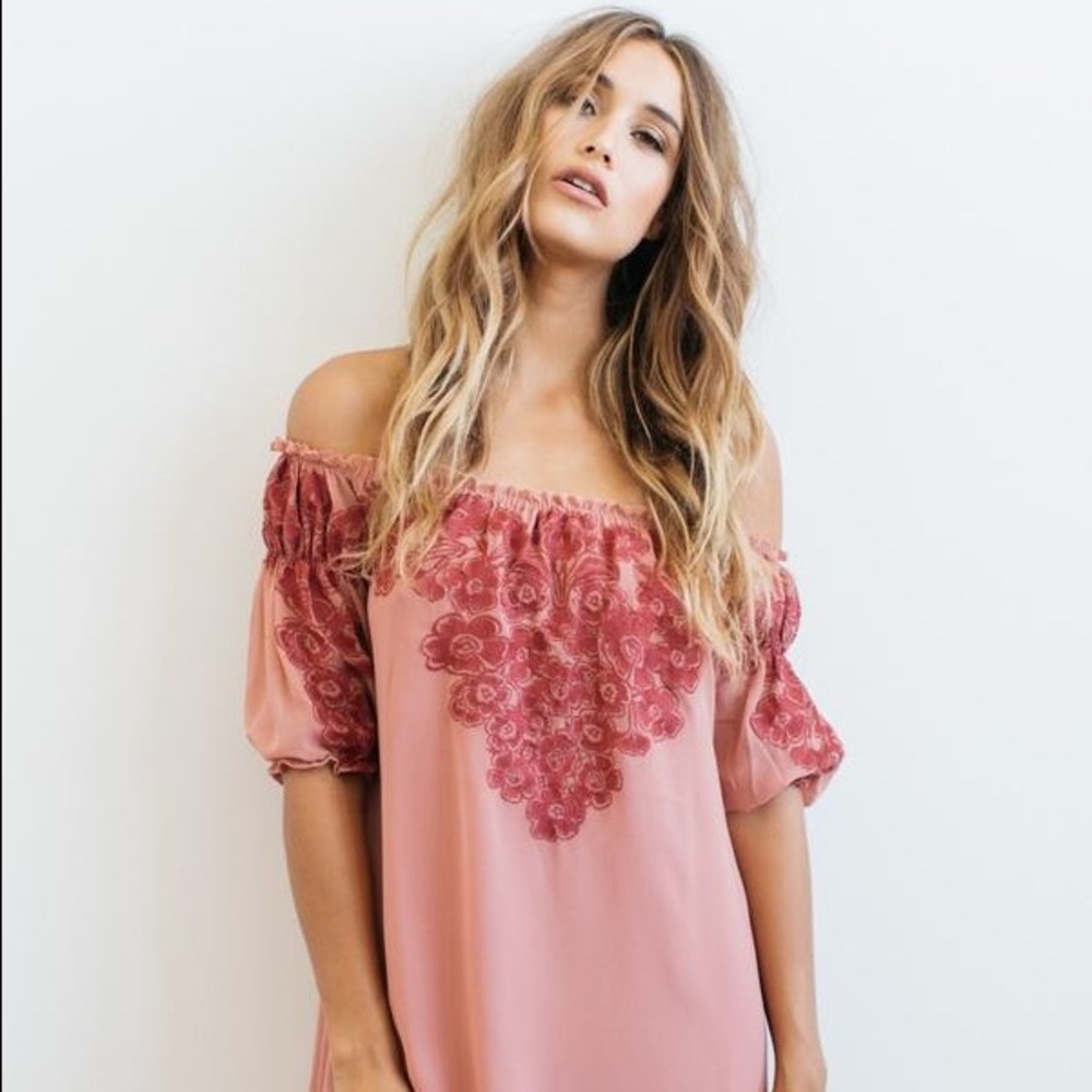 For Love & Lemons Sicily Dress in Red - S