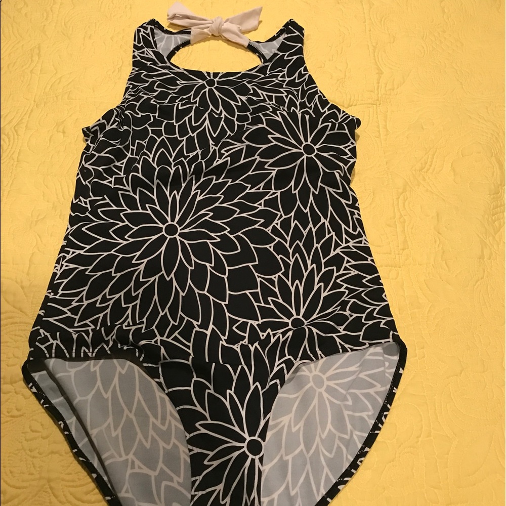 Black & White One-Piece Swimsuit - Size 14