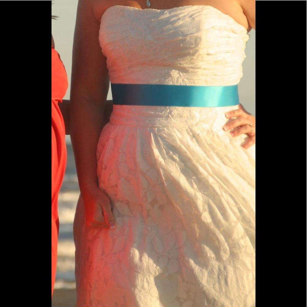 David's Bridal Lace Ball Gown