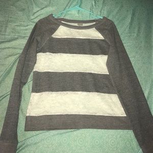 Gray and White sweater