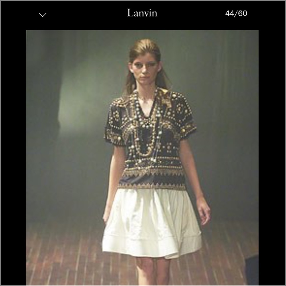 ❌SOLD❌💯Auth! LANVIN 2005 runway embellished Blouse.