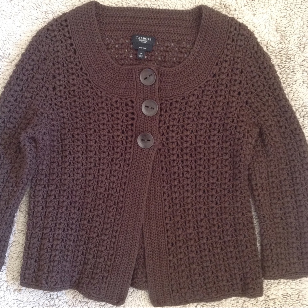 Talbots Crop Knit Sweater
