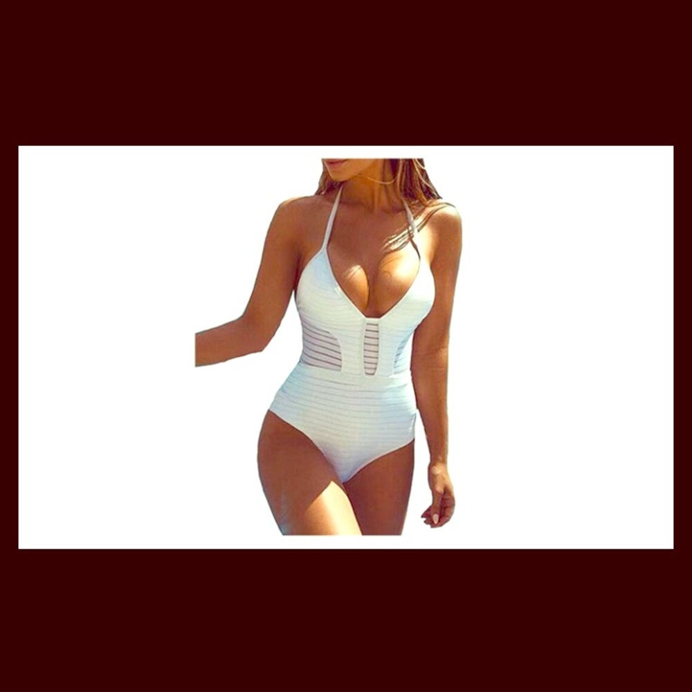 Black one piece swimsuit!