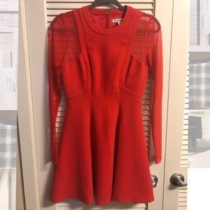 BCBGeneration red mesh flare dress size 4