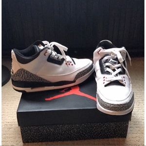 Jordan 3's    White cement