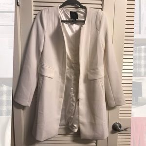 white peacoat with gold zipper size M