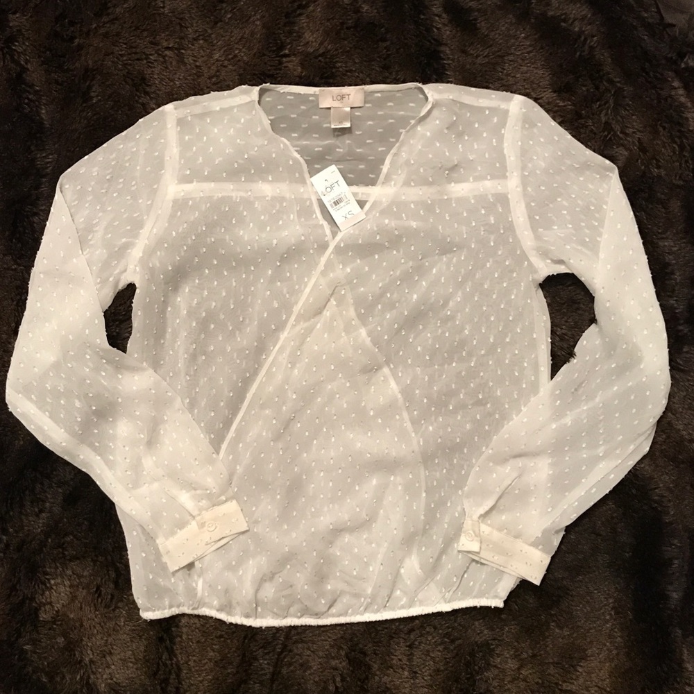Ann Taylor LOFT White Long Sleeves