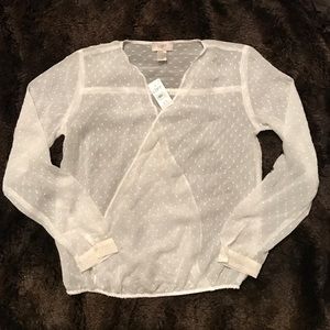 Ann Taylor LOFT White Long Sleeves