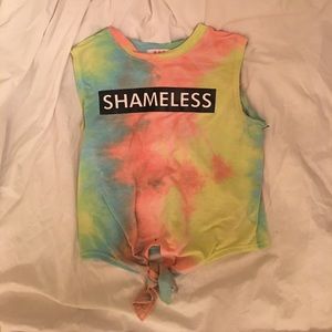 Super cute Shameless Tye Dye Tie Knot Tank Top