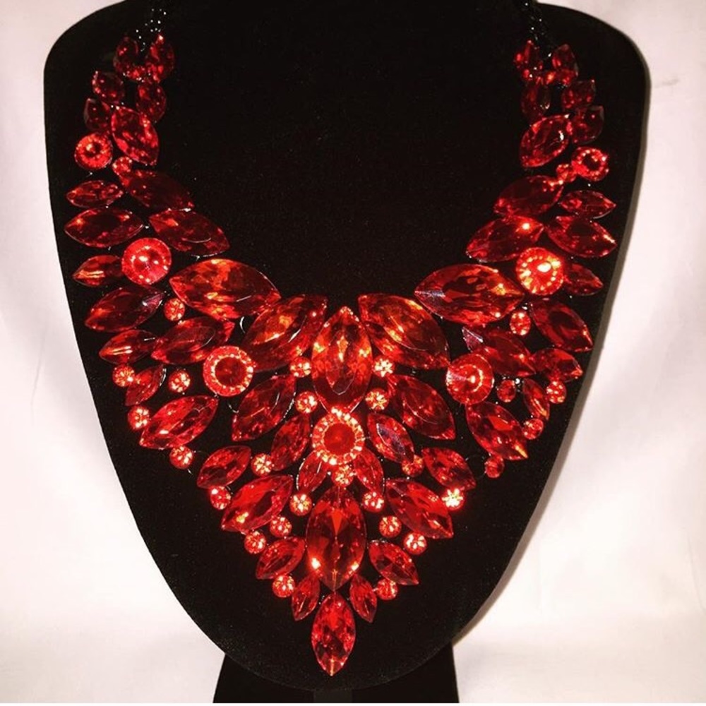 Red Statement necklace
