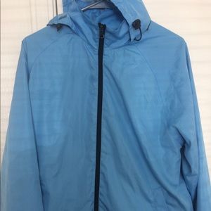 Baby blue windbreaker