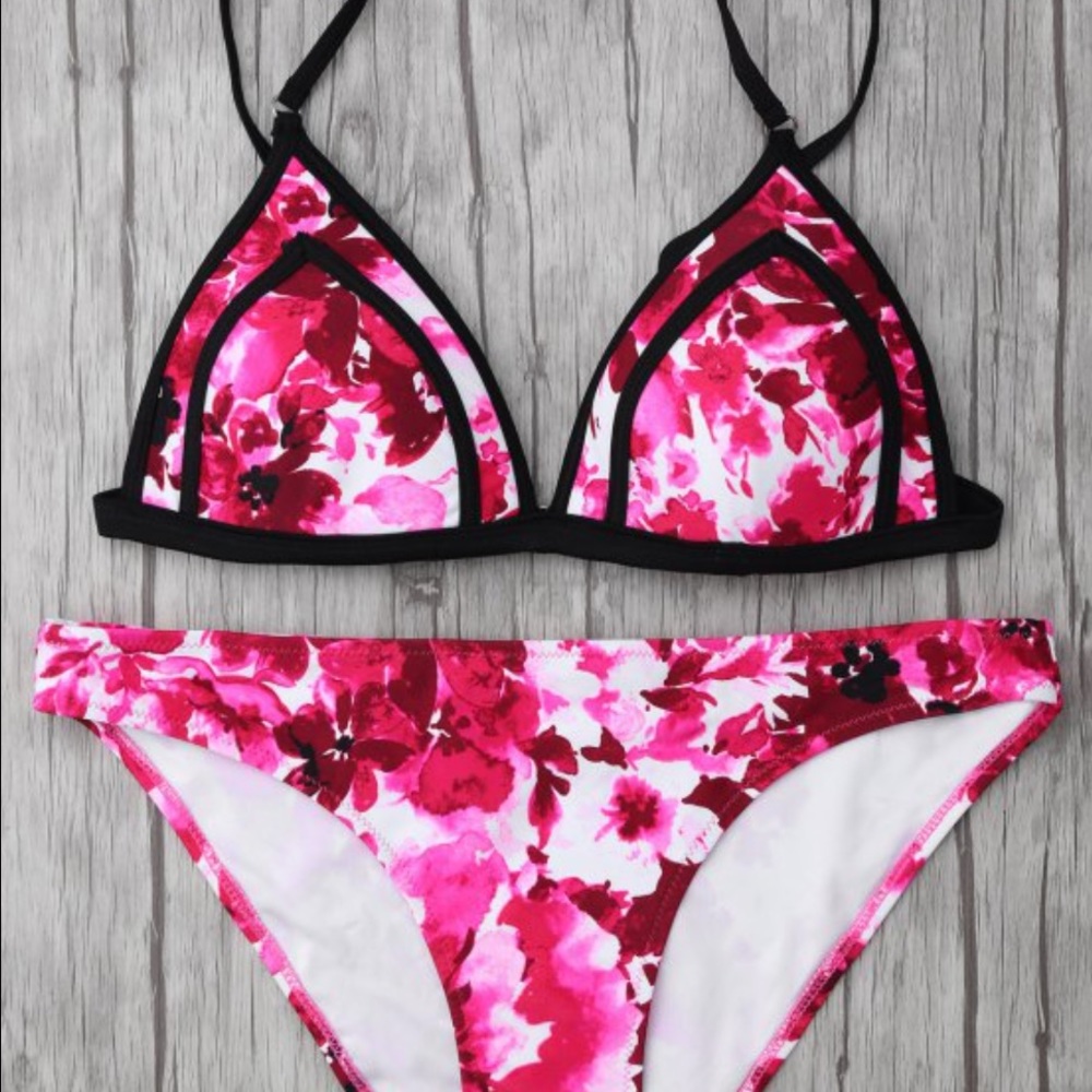 Chinese Floral Painting Swimsuit