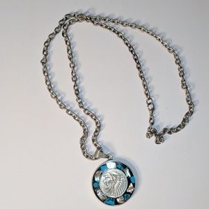 Aztec medallion necklace