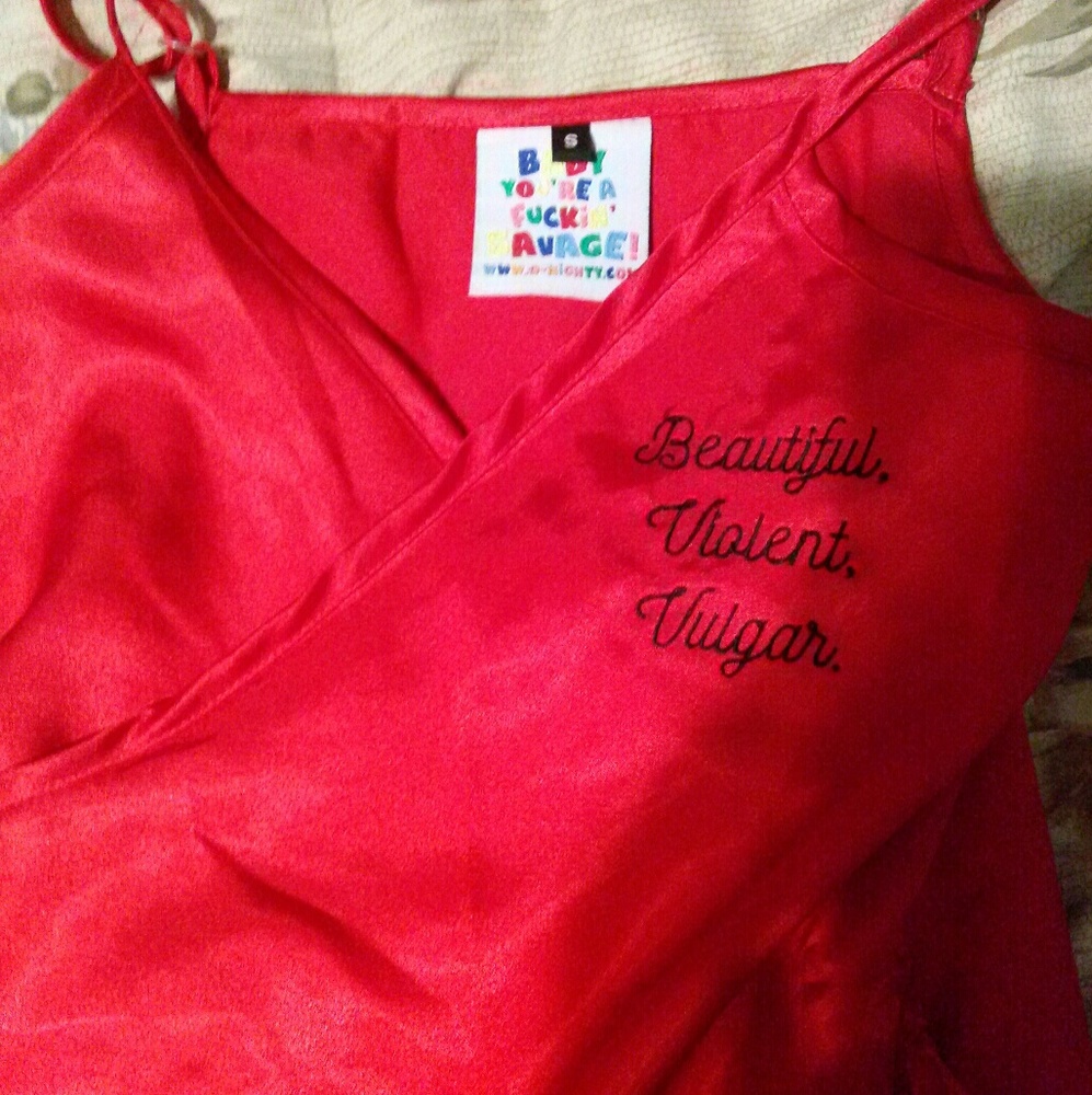 Omighty red silk wrap dress