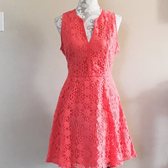 LC Lauren Conrad Dresses & Skirts - Lauren Conrad coral lace dress