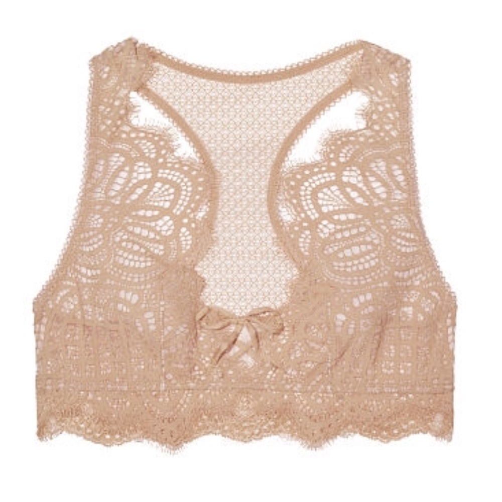NWT VS the Laced-Up Bralette in "sugar cookie" - Picture 3 of 5