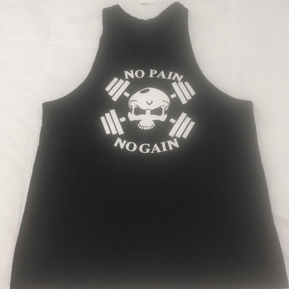 Black No Pain No Gain Muscle Tank - Picture 2 of 2